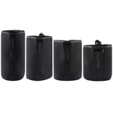 4 PCS Neoprene SLR Camera Lens Carrying Bag Pouch Bag with Carabiner, Size: 10x22cm, 10x14cm, 10x18cm, 8x10cm